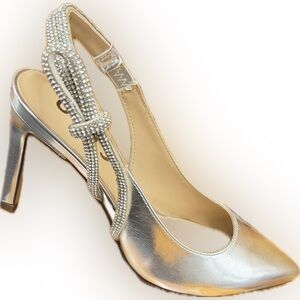 Unisa Tamera Silver Heeled Pumps